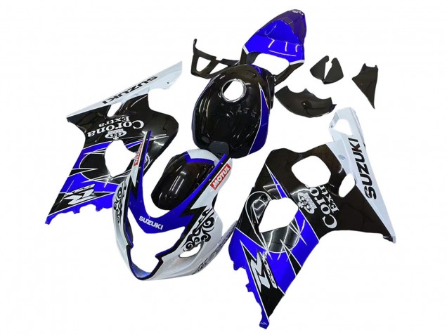 2004-2005 Suzuki GSXR 600 / GSXR 750 Motorcycle Fairing - White Blue Black Corona Motul Australia
