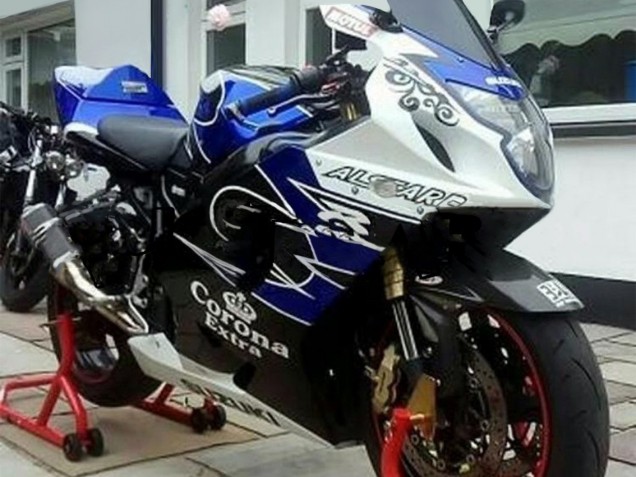 2004-2005 Suzuki GSXR 600 / GSXR 750 Motorcycle Fairing - White Blue Black Corona Motul Australia