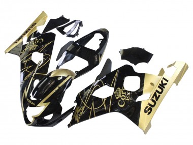 Affordable 2004-2005 Suzuki GSXR 600 / GSXR 750 Motorcycle Fairings - Glossy Black Gold Corona Australia