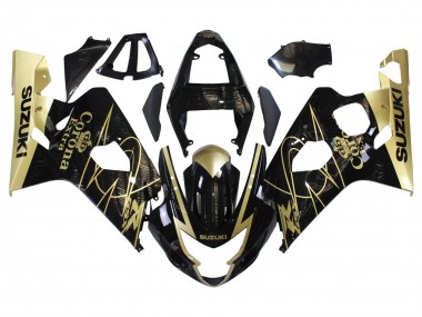 Affordable 2004-2005 Suzuki GSXR 600 / GSXR 750 Motorcycle Fairings - Glossy Black Gold Corona Australia