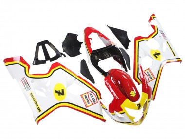 Affordable 2004-2005 Suzuki GSXR 600 / GSXR 750 Motorcycle Fairings - White Red Yellow Michelin Texaon Heron 7 Australia