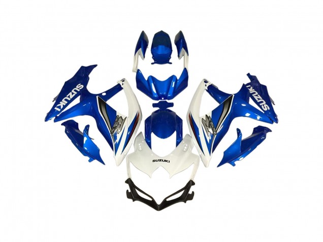 2006-2007 Suzuki GSXR 600 / GSXR 750 Motorcycle Fairings - White Blue Australia