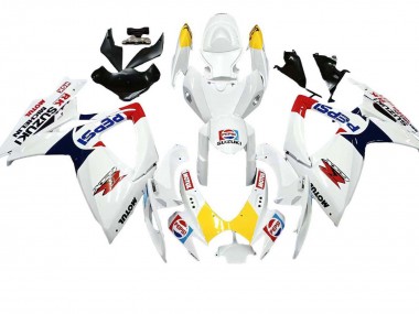 Affordable 2006-2007 Suzuki GSXR 600 / GSXR 750 Motorcycle Fairings - White Red Yellow Motul Australia