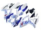 2006-2007 Suzuki GSXR 600 / GSXR 750 Motorcycle Fairings - White Blue Flame Australia
