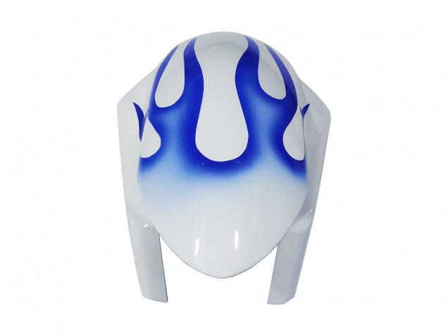 2006-2007 Suzuki GSXR 600 / GSXR 750 Motorcycle Fairings - White Blue Flame Australia