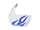 2006-2007 Suzuki GSXR 600 / GSXR 750 Motorcycle Fairings - White Blue Flame Australia