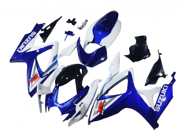 2006-2007 Suzuki GSXR 600 / GSXR 750 Motorcycle Fairings - White Blue Glossy Black Red Australia