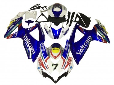 Affordable 2006-2007 Suzuki GSXR 600 / GSXR 750 Motorcycle Fairings - White Blue Yellow Red Voltcom Australia