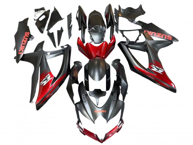 2008-2010 Suzuki GSXR 600 / GSXR 750 Motorcycle Fairings - Matte Black Red Australia