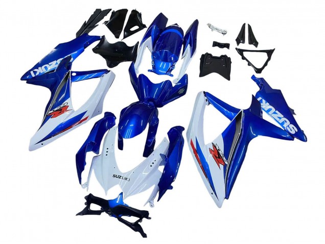 2008-2010 Suzuki GSXR 600 / GSXR 750 Motorcycle Fairing Kits - Blue White Red Australia