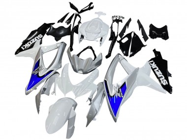 Affordable 2008-2010 Suzuki GSXR 600 / GSXR 750 Motorcycle Fairings - White Silver Blue Black Australia