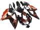 2008-2010 Suzuki GSXR 600 / GSXR 750 Motorcycle Fairings - Glossy Black Orange Flame Australia