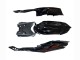 2008-2010 Suzuki GSXR 600 / GSXR 750 Motorcycle Fairings - Glossy Black Orange Flame Australia