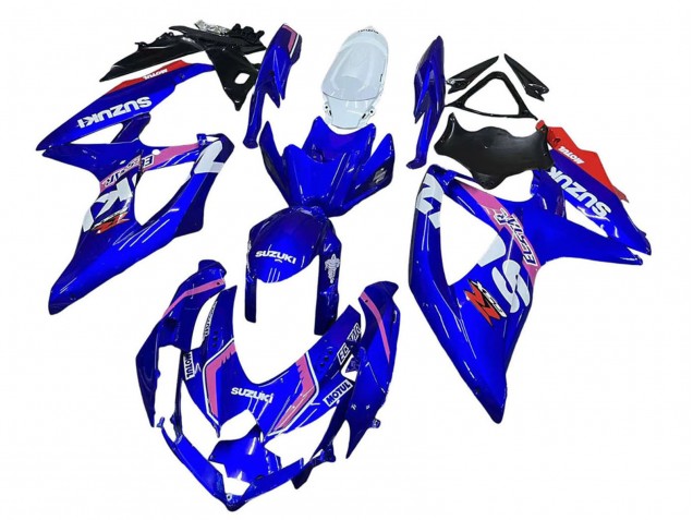 2008-2010 Suzuki GSXR 600 / GSXR 750 Motorcycle Fairings - White Blue Pink Ecstar Motul Australia