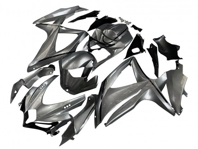 2008-2010 Suzuki GSXR 600 / GSXR 750 Motorcycle Fairings - Matte Grey Black Australia