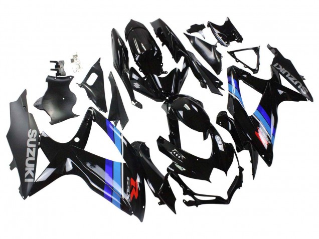 2008-2010 Suzuki GSXR 600 / GSXR 750 Motorcycle Fairings - Glossy Black Blue Australia