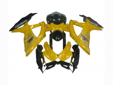 Affordable 2008-2010 Suzuki GSXR 600 / GSXR 750 Motorcycle Fairings - Yellow Glossy Black Australia