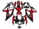 2008-2010 Suzuki GSXR 600 / GSXR 750 Motorcycle Fairings - Red Glossy Black Australia