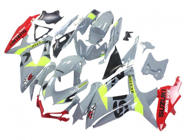 2008-2010 Suzuki GSXR 600 / GSXR 750 Motorcycle Fairings - Grey Yellow Red Australia