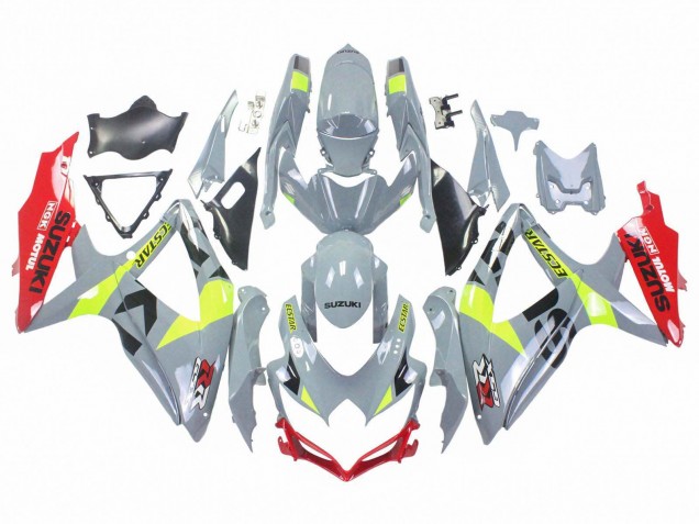 2008-2010 Suzuki GSXR 600 / GSXR 750 Motorcycle Fairings - Grey Yellow Red Australia