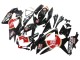 2008-2010 Suzuki GSXR 600 / GSXR 750 Motorcycle Fairings - Glossy Black Red White Motul Lucky Strike Australia
