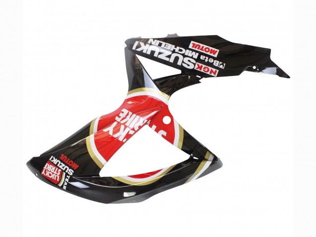 2008-2010 Suzuki GSXR 600 / GSXR 750 Motorcycle Fairings - Glossy Black Red White Motul Lucky Strike Australia