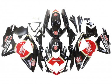 Affordable 2008-2010 Suzuki GSXR 600 / GSXR 750 Motorcycle Fairings - Glossy Black Red White Motul Lucky Strike Australia