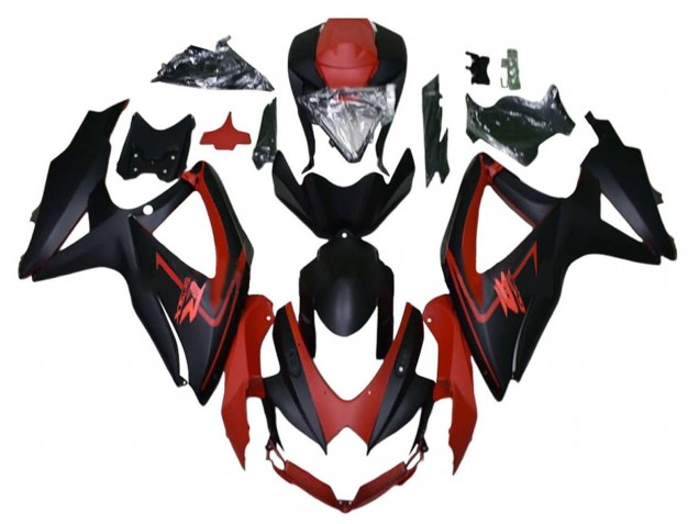 2008-2010 Suzuki GSXR 600 / GSXR 750 Motorcycle Fairings - Maroon Red Matte Black Australia