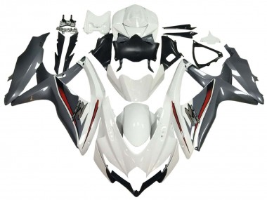 Affordable 2008-2010 Suzuki GSXR 600 / GSXR 750 Motorcycle Fairings - White Grey Red Australia