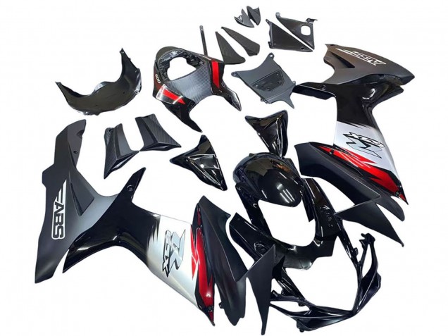 2011-2024 Suzuki GSXR 600 / GSXR 750 Motorcycle Fairings - Glossy Black Forged Carbon Fiber Silver Red Australia