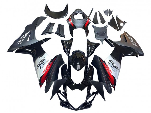 2011-2024 Suzuki GSXR 600 / GSXR 750 Motorcycle Fairings - Glossy Black Forged Carbon Fiber Silver Red Australia