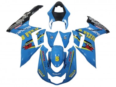 Affordable 2011-2024 Suzuki GSXR 600 / GSXR 750 Motorcycle Fairings - Blue Yellow Black Rizla Australia