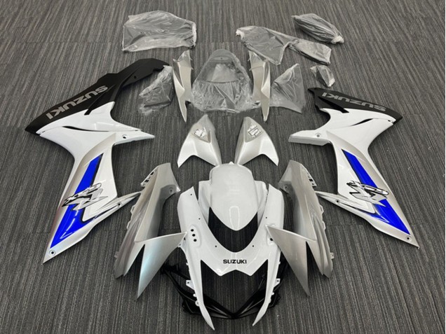 2011-2024 Suzuki GSXR 600 / GSXR 750 Motorcycle Fairings - White Silver Blue Black Australia