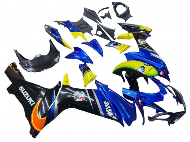 2011-2024 Suzuki GSXR 600 / GSXR 750 Motorcycle Fairings - Blue Yellow Australia
