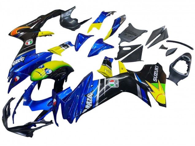 2011-2024 Suzuki GSXR 600 / GSXR 750 Motorcycle Fairings - Blue Yellow Australia
