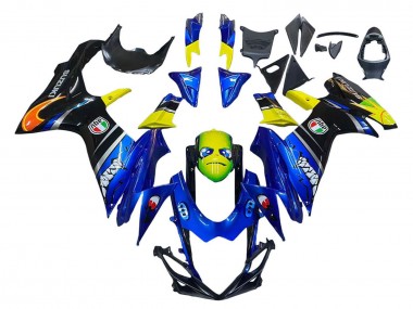 Affordable 2011-2024 Suzuki GSXR 600 / GSXR 750 Motorcycle Fairings - Blue Yellow Australia