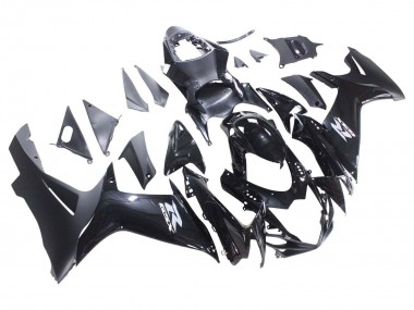 Affordable 2011-2024 Suzuki GSXR 600 / GSXR 750 Motorcycle Fairings - Glossy Black Matte Black White Decal Australia