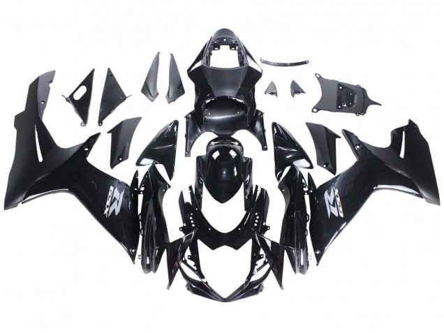 2011-2024 Suzuki GSXR 600 / GSXR 750 Motorcycle Fairings - Glossy Black Matte Black White Decal Australia