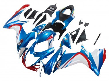 Affordable 2011-2024 Suzuki GSXR 600 / GSXR 750 Motorcycle Fairings - Blue White Red Australia
