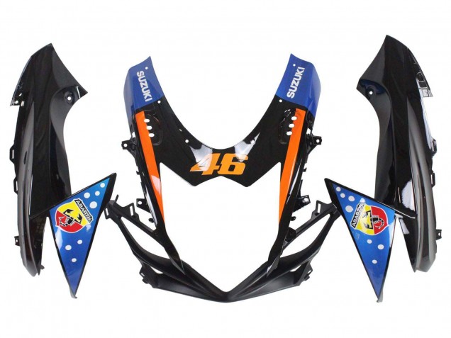 2011-2024 Suzuki GSXR 600 / GSXR 750 Motorcycle Fairings - Light Blue Orange Black White Shark 46 Australia