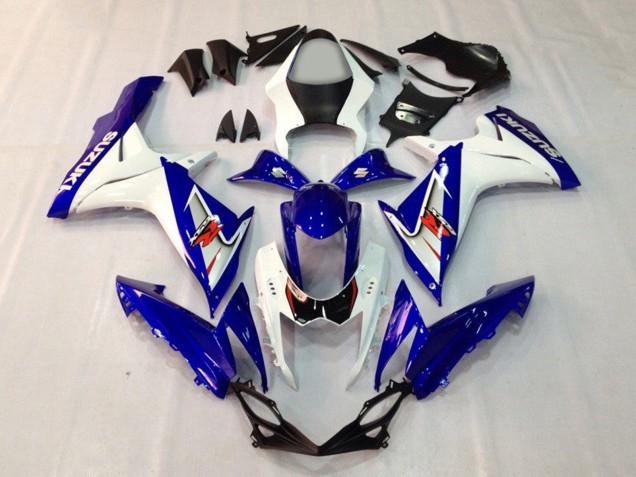 2011-2024 Suzuki GSXR 600 / GSXR 750 Motorcycle Fairings - Blue White Australia