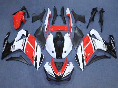 Affordable 2015-2018 Yamaha YZF R3/R25 Motorcycle Fairings - White Red Black Petronas Yamalube Australia