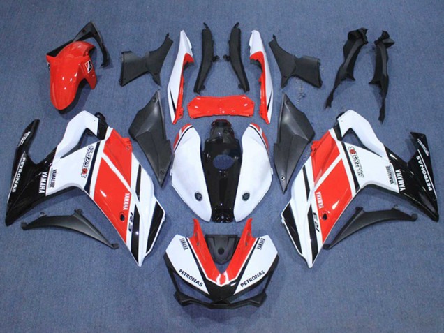 2015-2018 Yamaha YZF R3/R25 Motorcycle Fairings - White Red Black Petronas Yamalube Australia