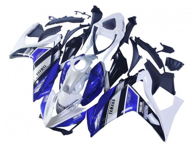 2015-2018 Yamaha YZF R3/R25 Motorcycle Fairings - White Blue Black Yamalube Australia