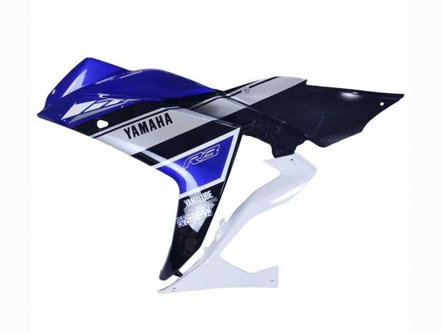 2015-2018 Yamaha YZF R3/R25 Motorcycle Fairings - White Blue Black Yamalube Australia