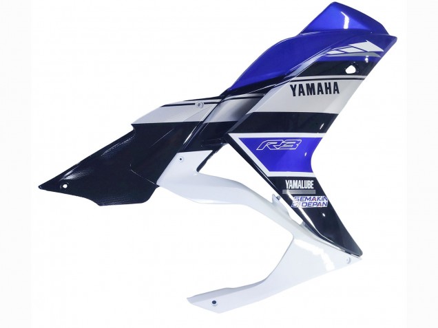 2015-2018 Yamaha YZF R3/R25 Motorcycle Fairings - White Blue Black Yamalube Australia