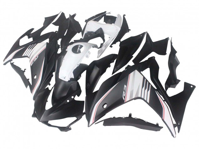 2015-2018 Yamaha YZF R3/R25 Motorcycle Fairing - White Red Matte Black Australia