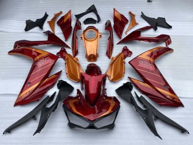 Affordable 2015-2018 Yamaha YZF R3/R25 Motorcycle Fairings - Red Orange Australia