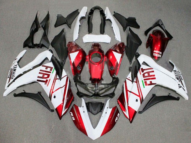 2015-2018 Yamaha YZF R3/R25 Motorcycle Fairings - White Red Fiat Motul Australia