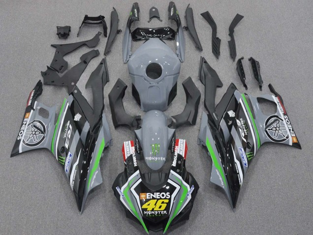 2015-2018 Yamaha YZF R3/R25 Motorcycle Fairings - Nardo Grey Green Black ENEOS Monster 46 Australia